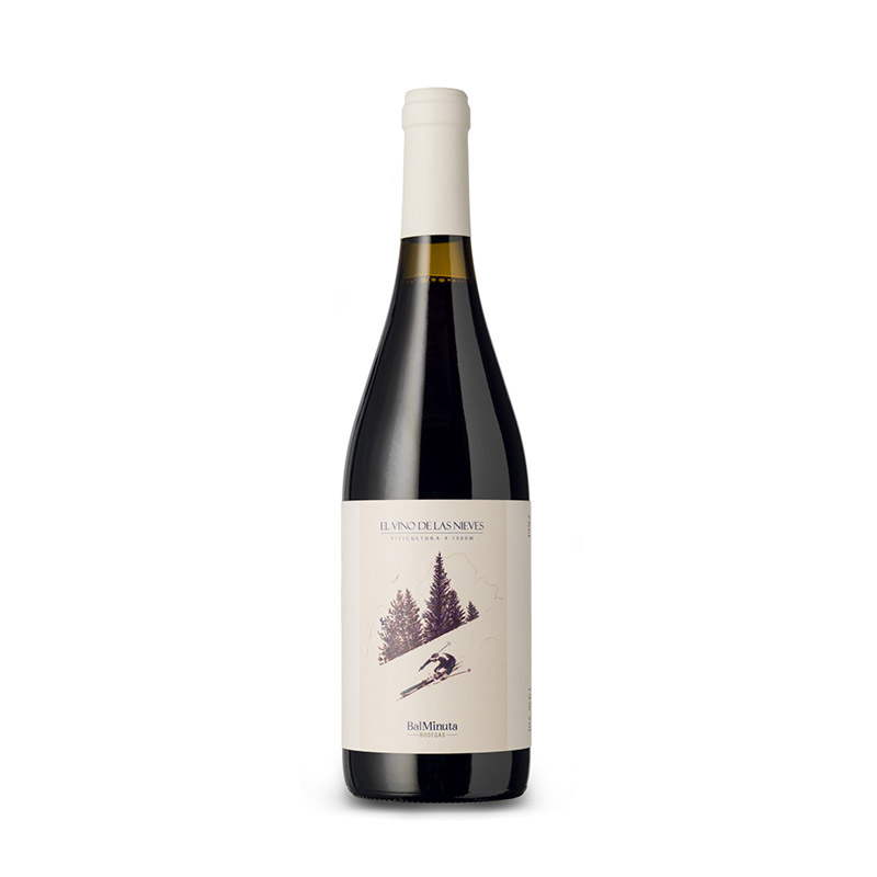 Botella de vino tinto de las nieves Pinot Noir de bodegas Bal Minuta