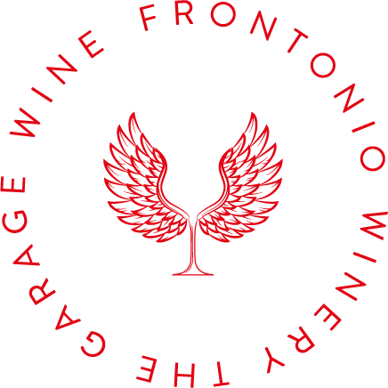 Logotipo en forma de sello de bodegas frontonio