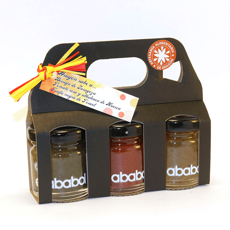 Pack de tres mermeladas el Ababol sabores de Aragón
