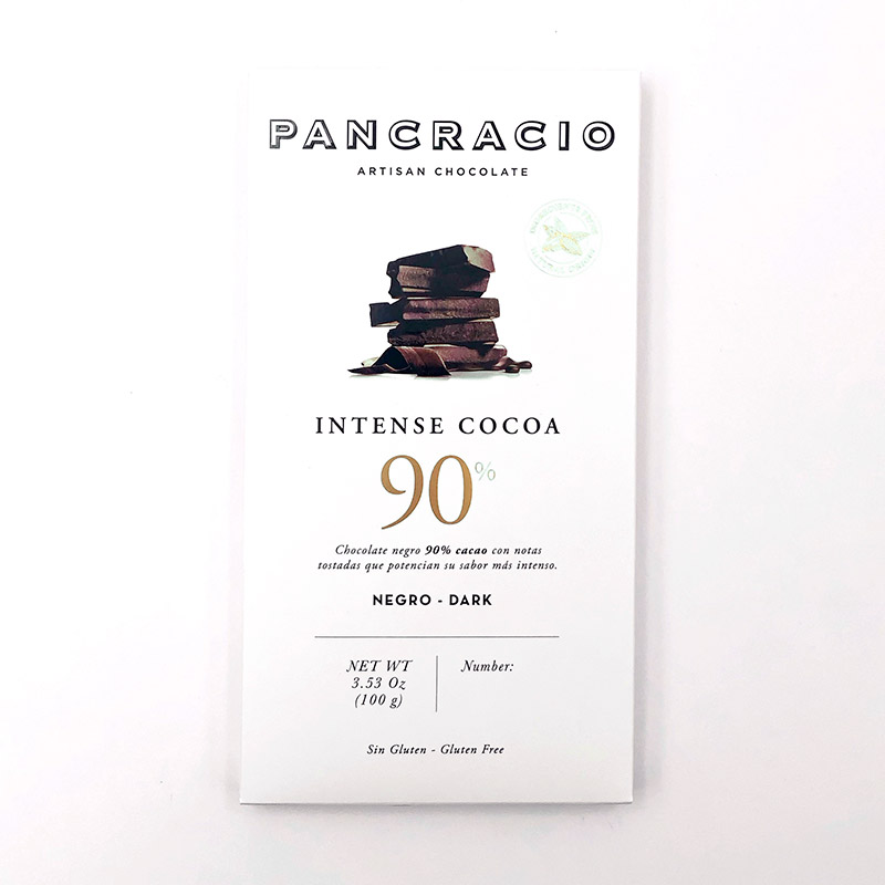 Tableta de chocolate negro Pancracio intense cocoa 90%
